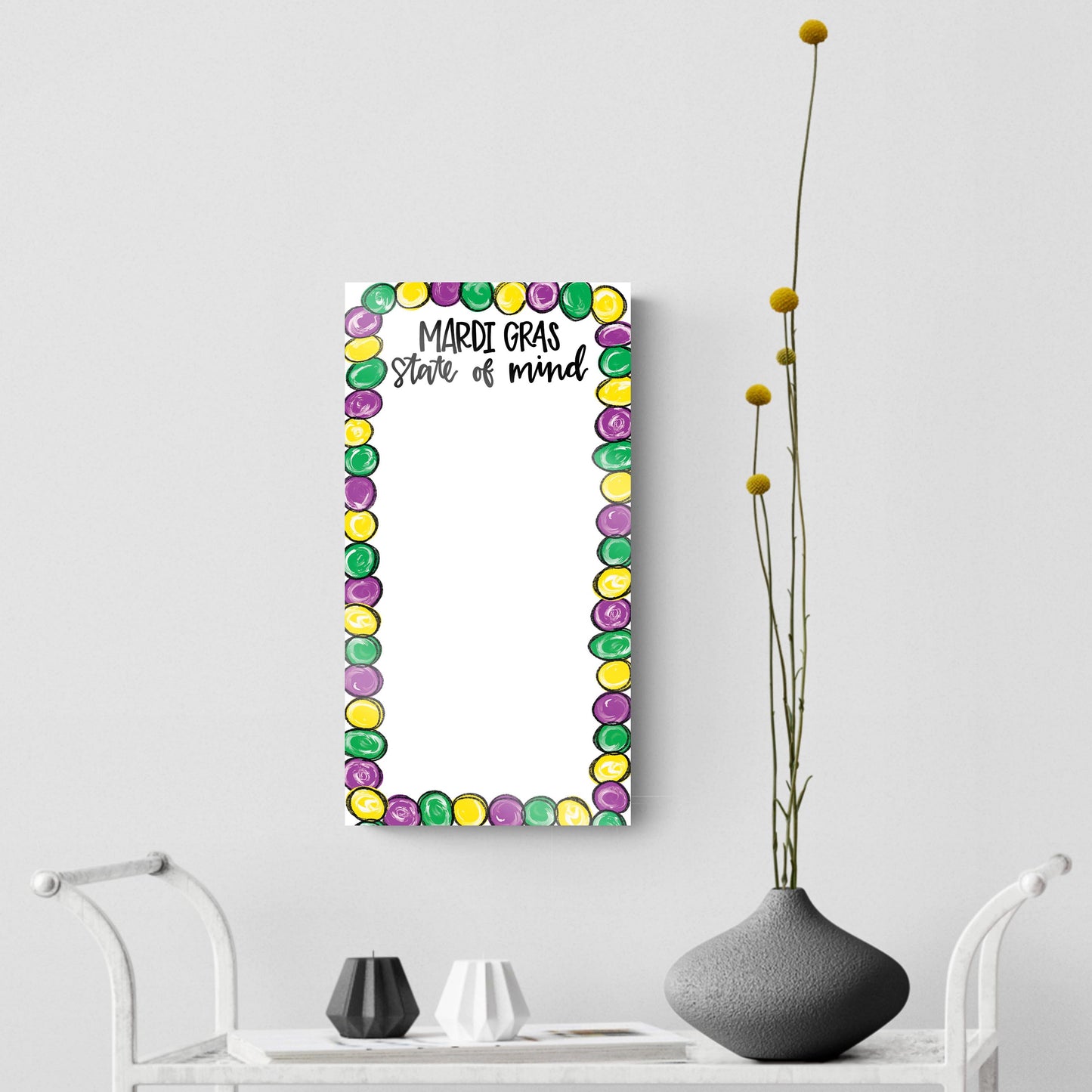 8x16 Glass Dry Erase-Mardi Gras State Of Mind