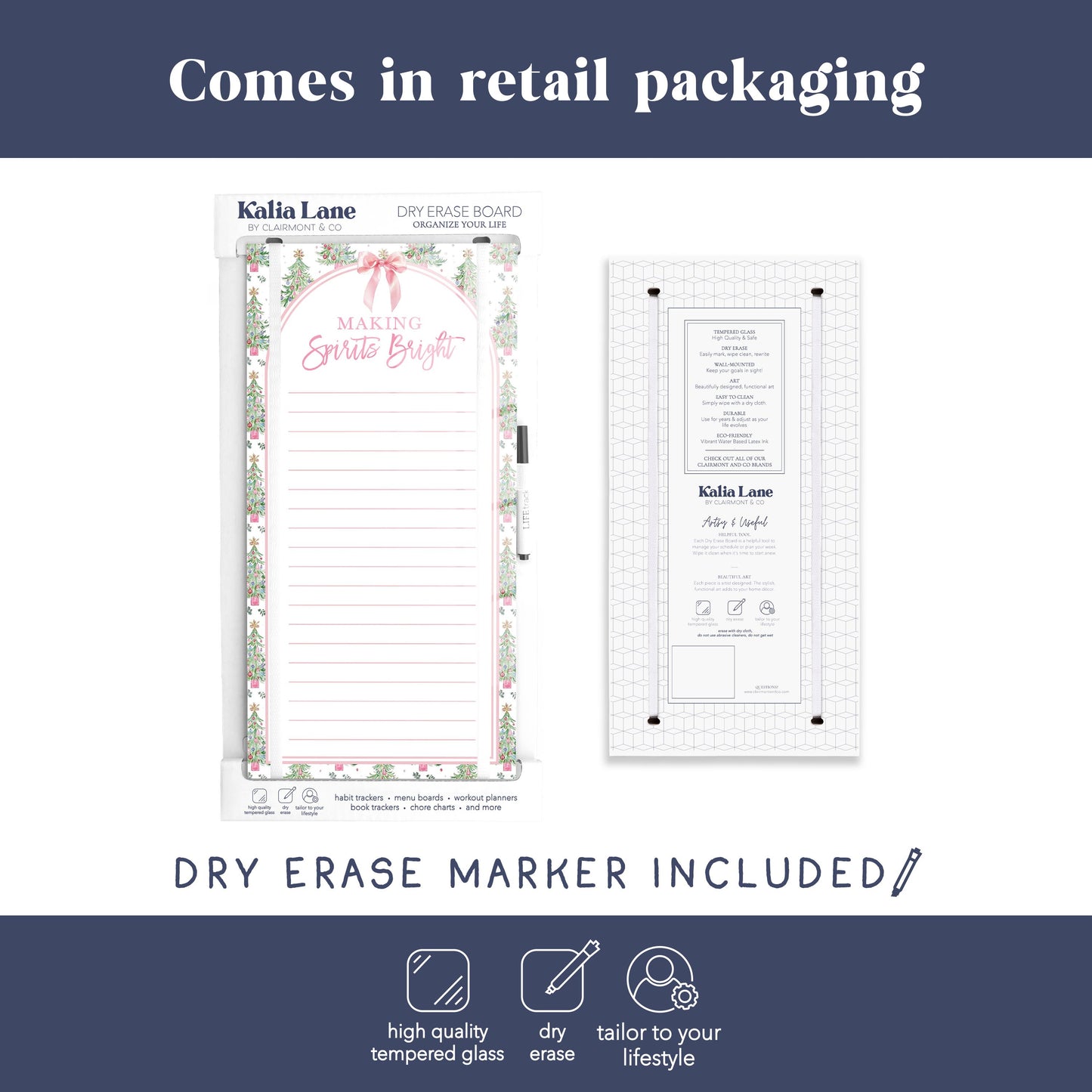 8x16 Glass Dry Erase-Blush & Baubles - A Grand Millennial Christmas -3