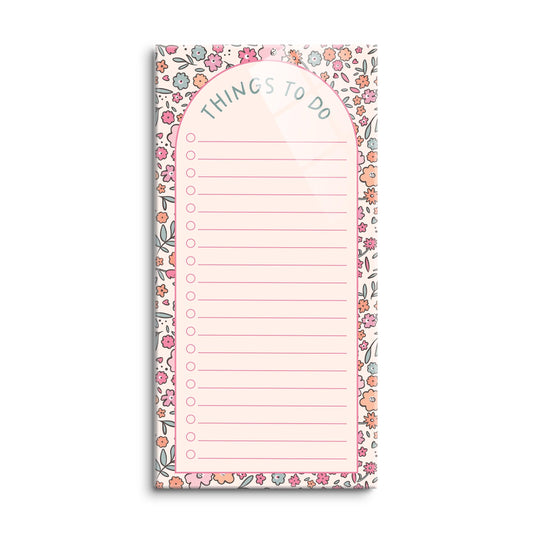 8x16 Glass Dry Erase-Floral Pattern Things To Do