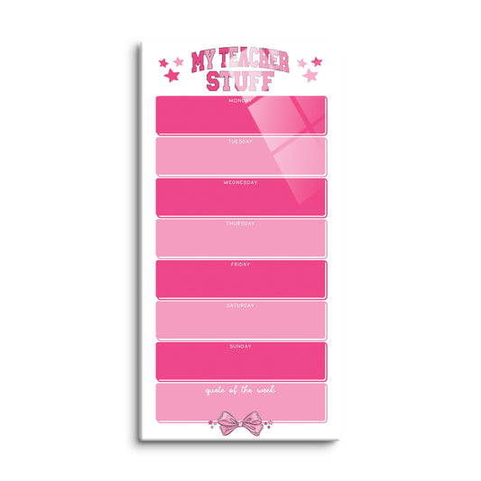 8x16 Glass Dry Erase-Classroom Coquette My Teacher Stuff Weekly Planner -0
