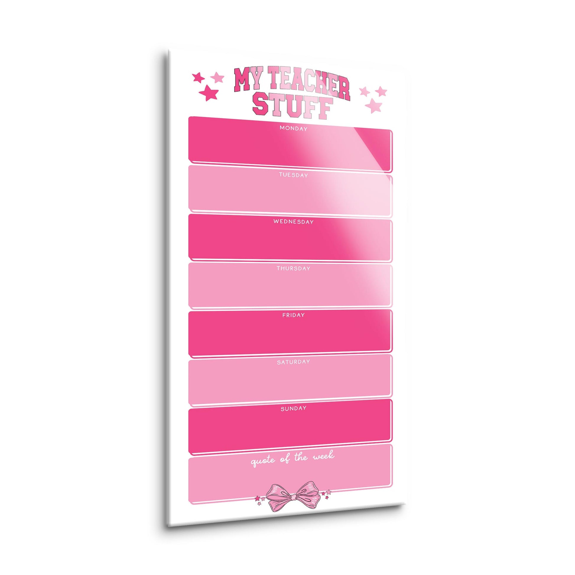 8x16 Glass Dry Erase-Classroom Coquette My Teacher Stuff Weekly Planner -1