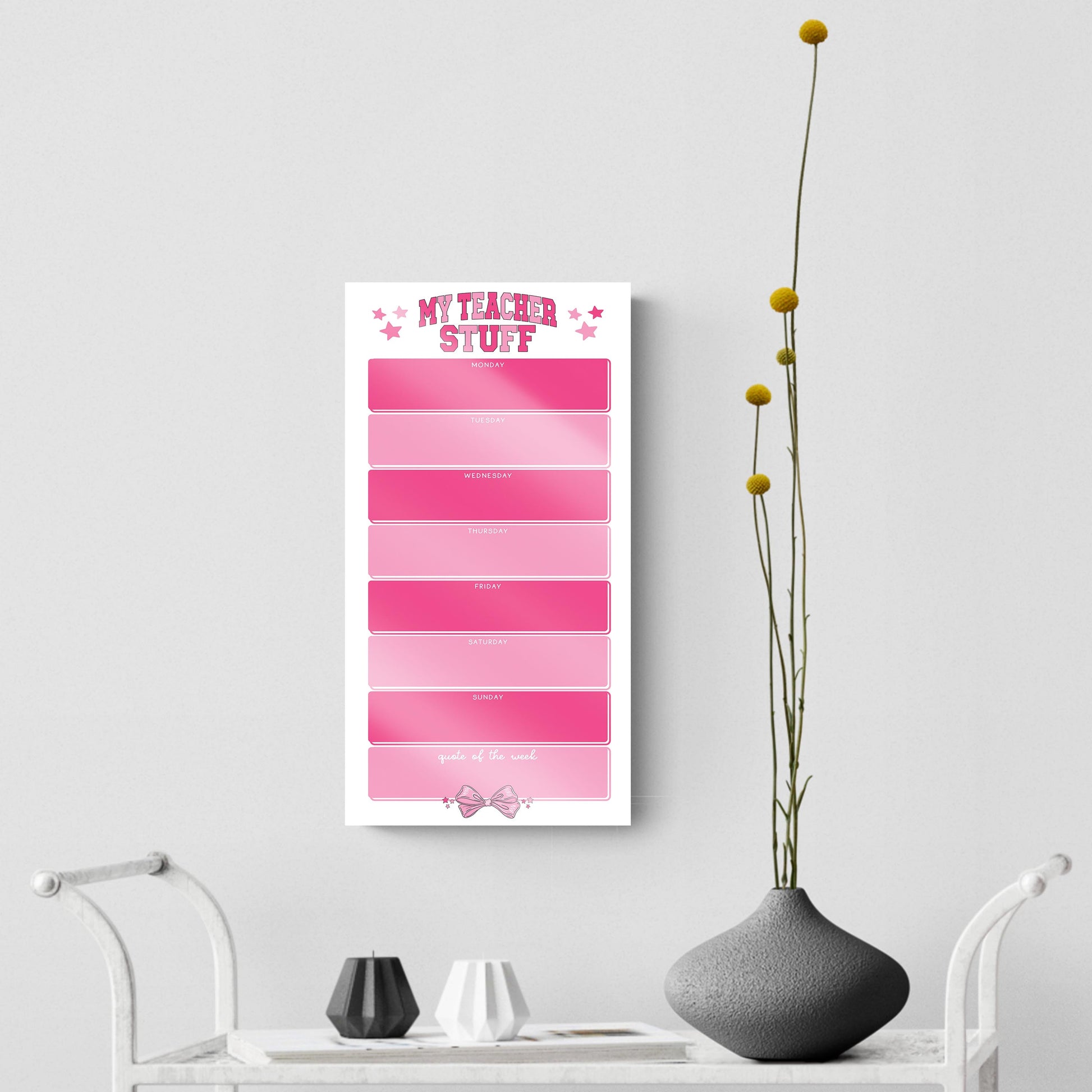 8x16 Glass Dry Erase-Classroom Coquette My Teacher Stuff Weekly Planner -4