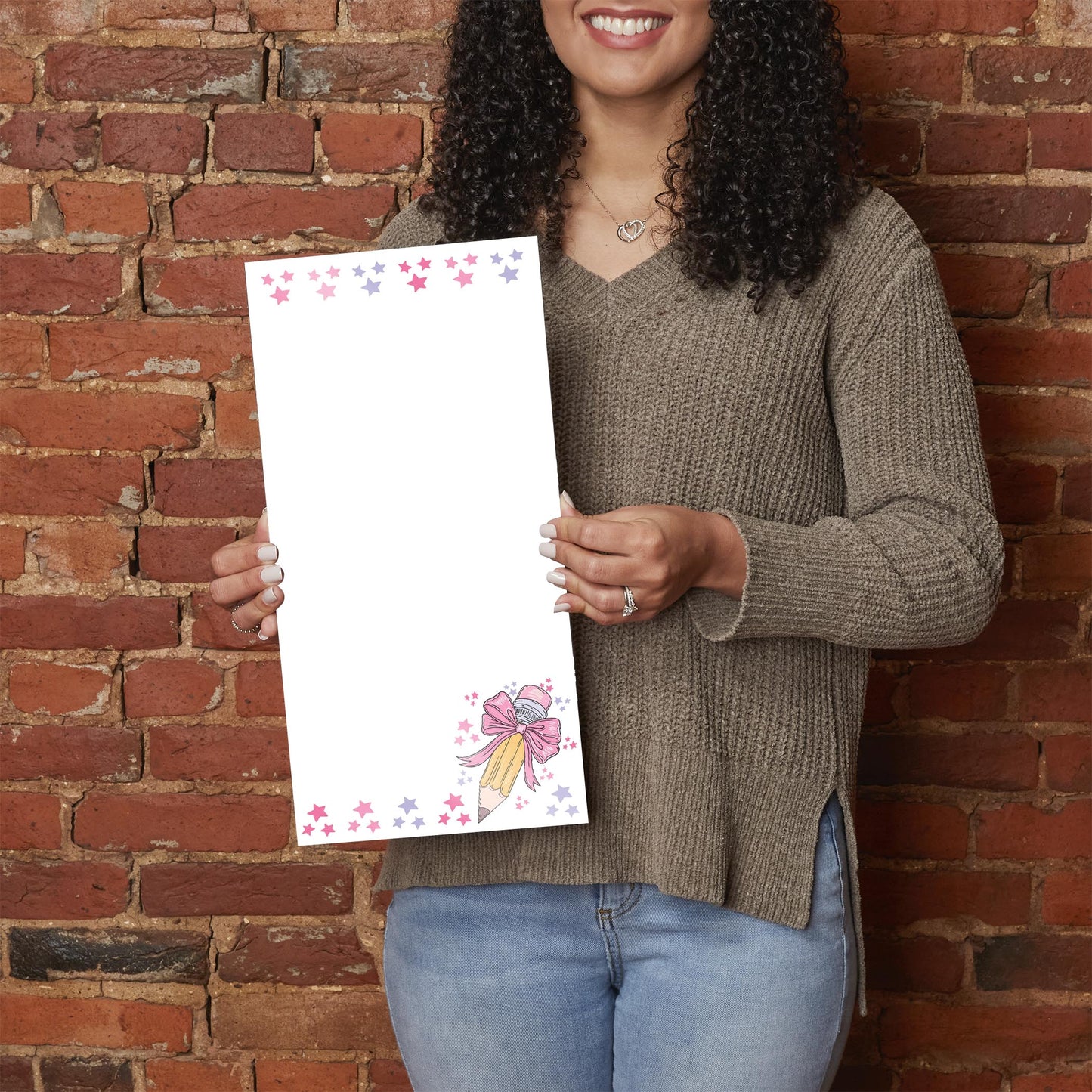 8x16 Glass Dry Erase-Classroom Coquette Pencil Stars Notes -2