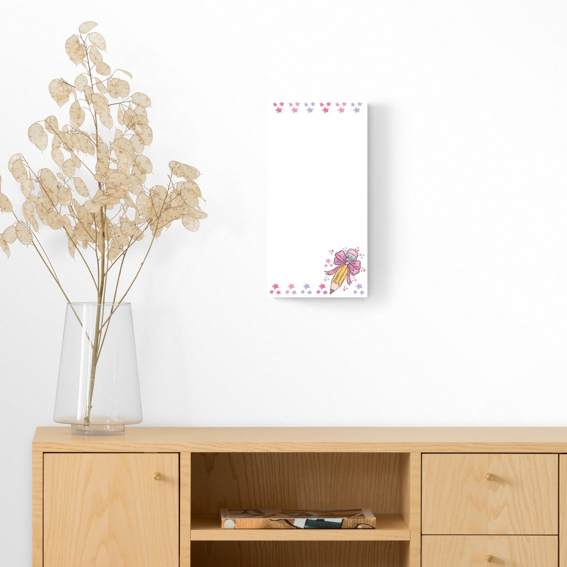 8x16 Glass Dry Erase-Classroom Coquette Pencil Stars Notes -5