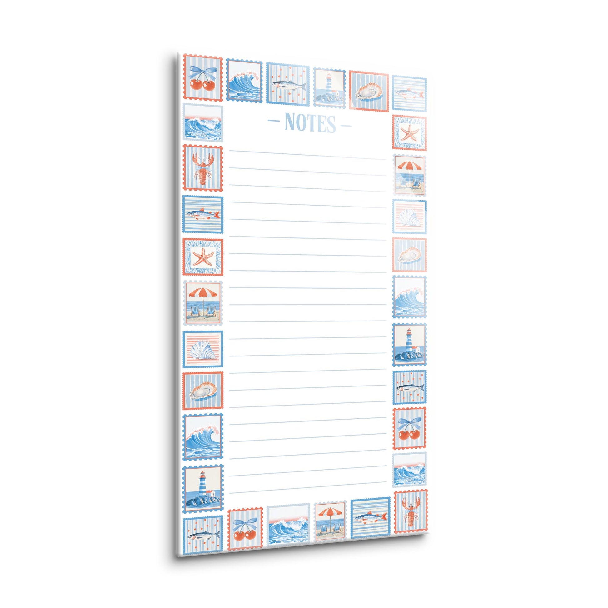 8x16 Glass Dry Erase-New England Tides Stamp Notes -1