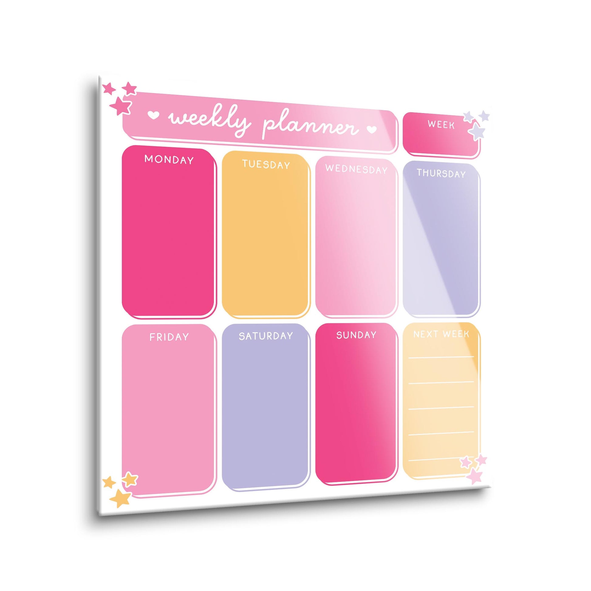 12x12 Glass Dry Erase-Classroom Coquette Weekly Planner -1
