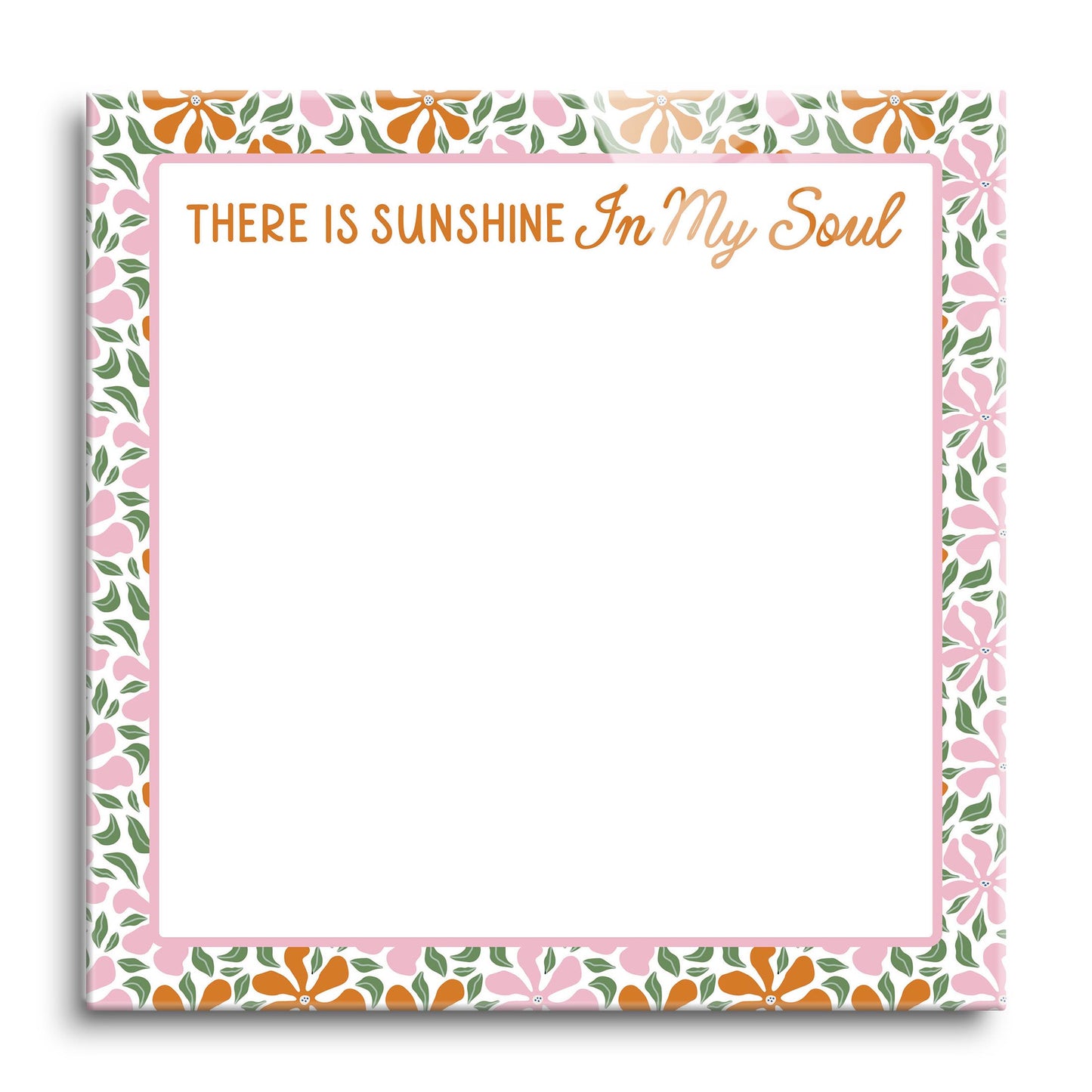 12x12 Glass Dry Erase-Spring There Is Sunshine