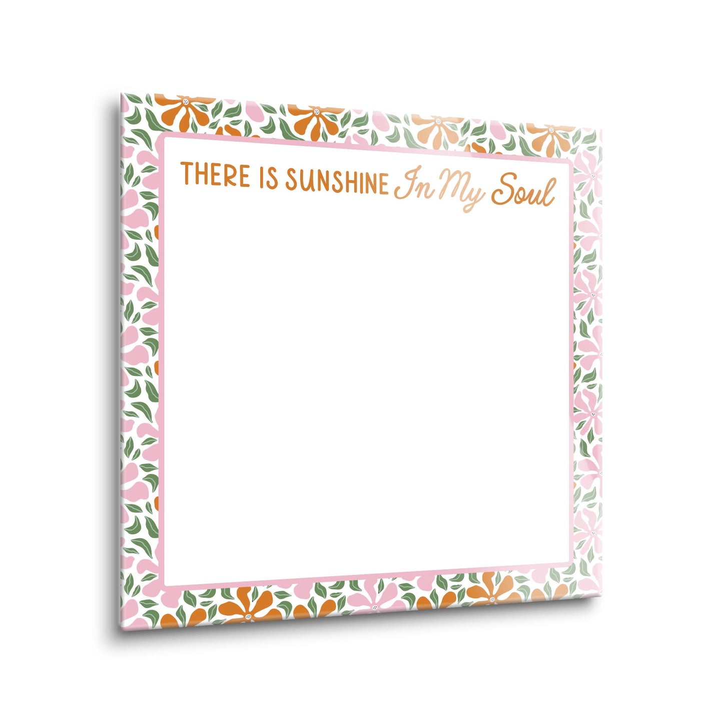 12x12 Glass Dry Erase-Spring There Is Sunshine