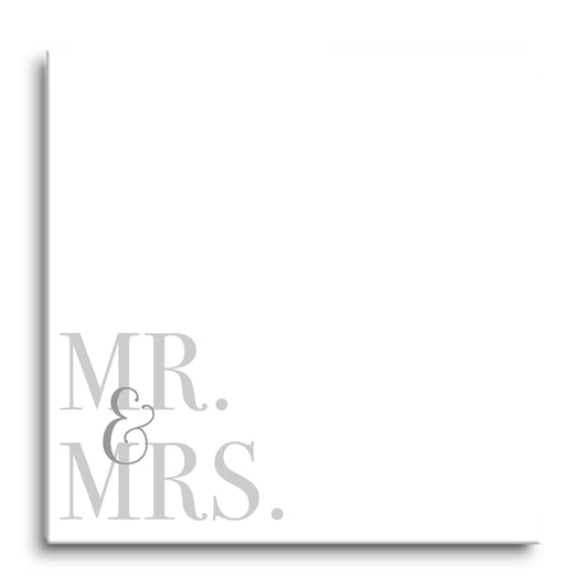 12x12 Glass Dry Erase-Mr & Mrs Grey