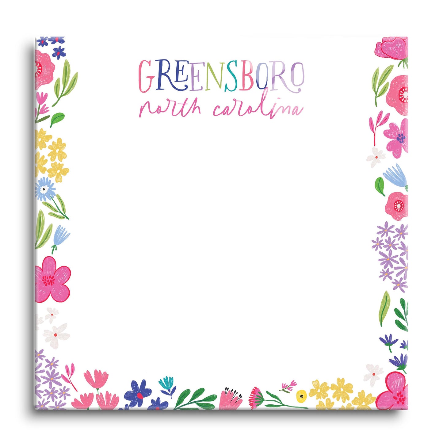 12x12 Glass Dry Erase-Flower Confetti City & State -0