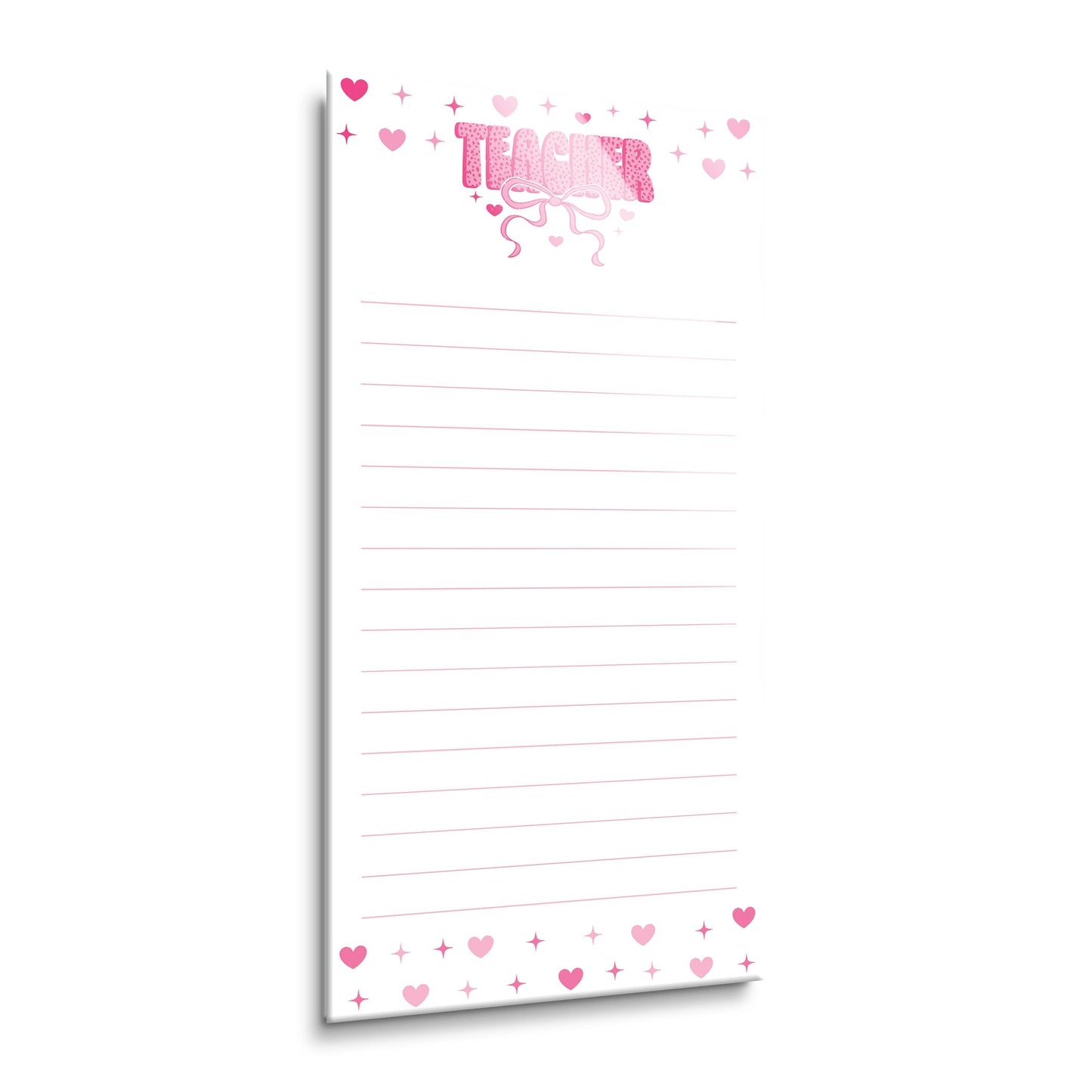 12x24 Glass Dry Erase-Classroom Coquette Teacher Hearts & Bow Notes -1