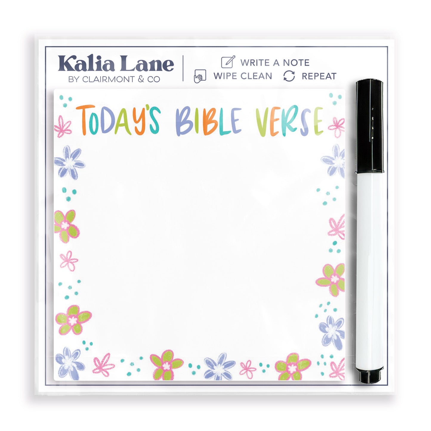 4x4 Clear Reminder Kalia Lane-Today's Bible Verse -0