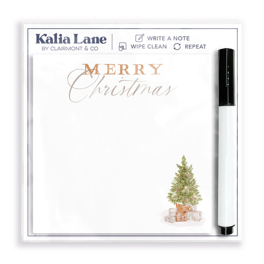 4x4 Clear Reminder Kalia Lane-Cottage Tree Merry Christmas