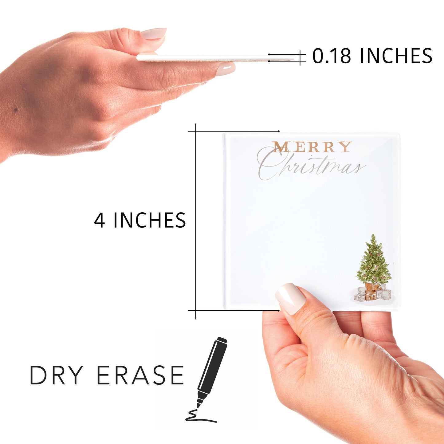 4x4 Clear Reminder Kalia Lane-Cottage Tree Merry Christmas