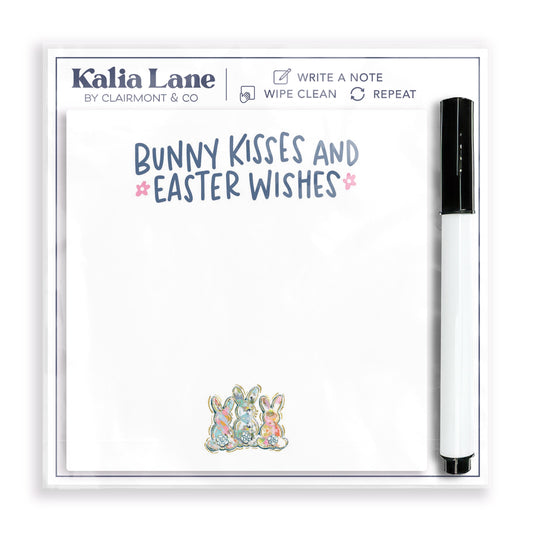 4x4 Clear Reminder Kalia Lane-Bunny Kisses & Easter Wishes Notes