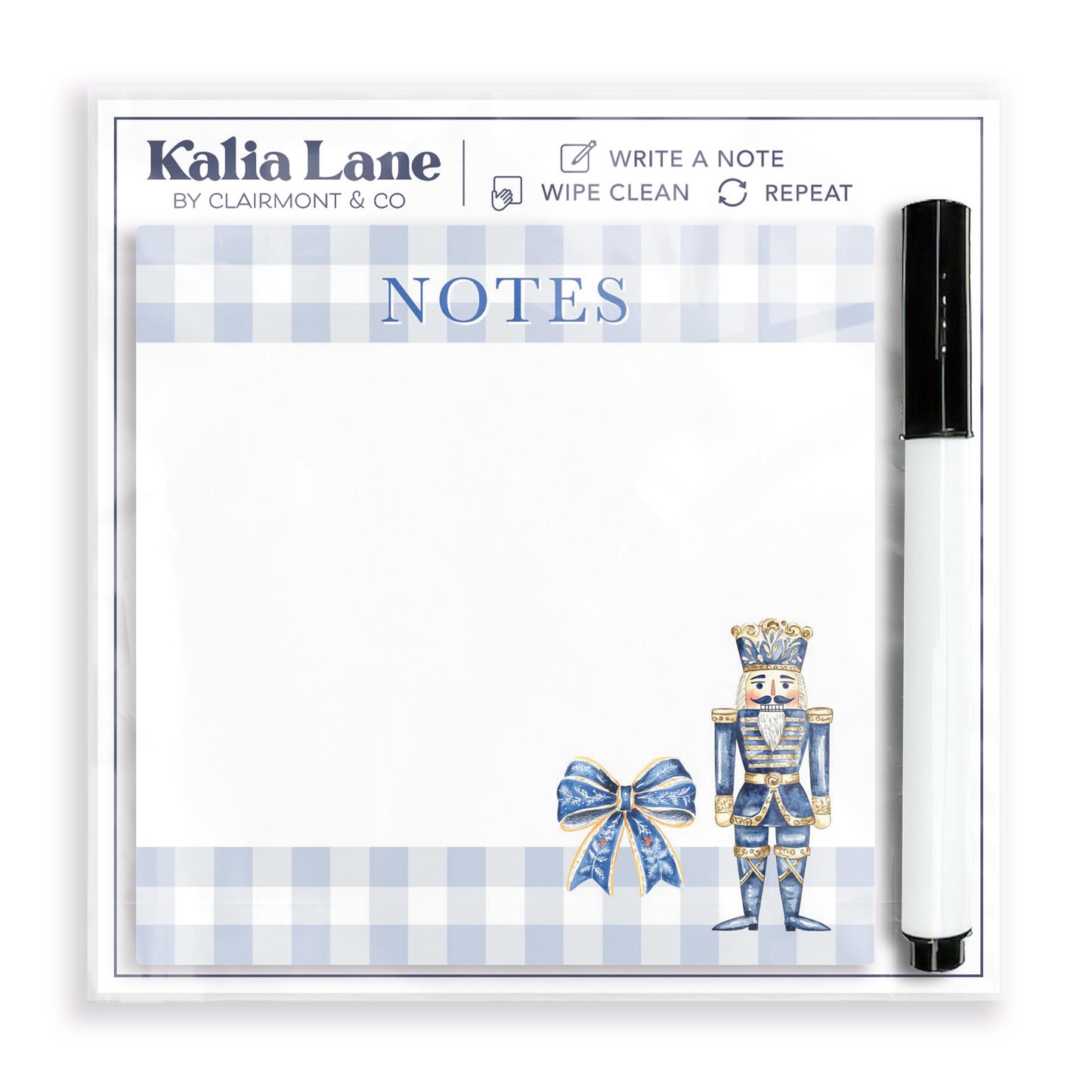 4x4 Clear Reminder Kalia Lane-Blue Noel - A Grand Millennial Christmas -0