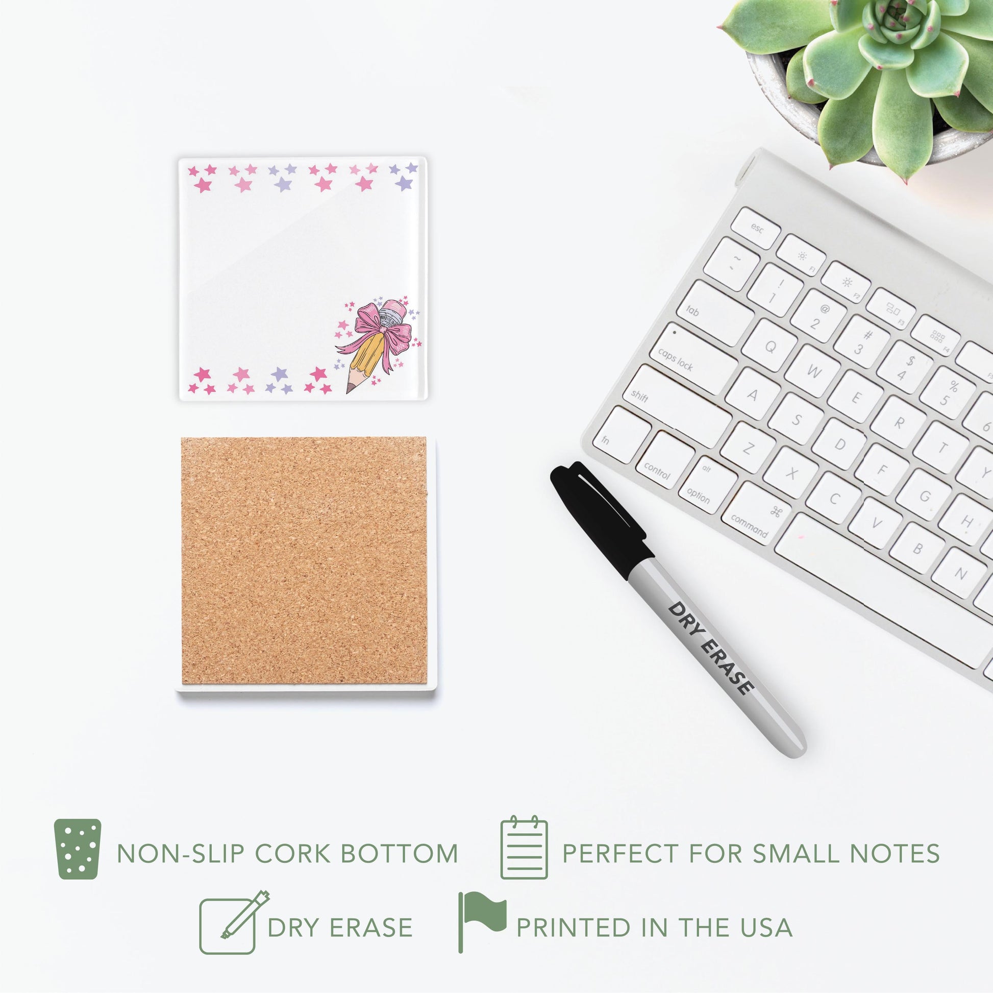 4x4 Clear Reminder Kalia Lane-Classroom Coquette Pencil Stars Notes -5