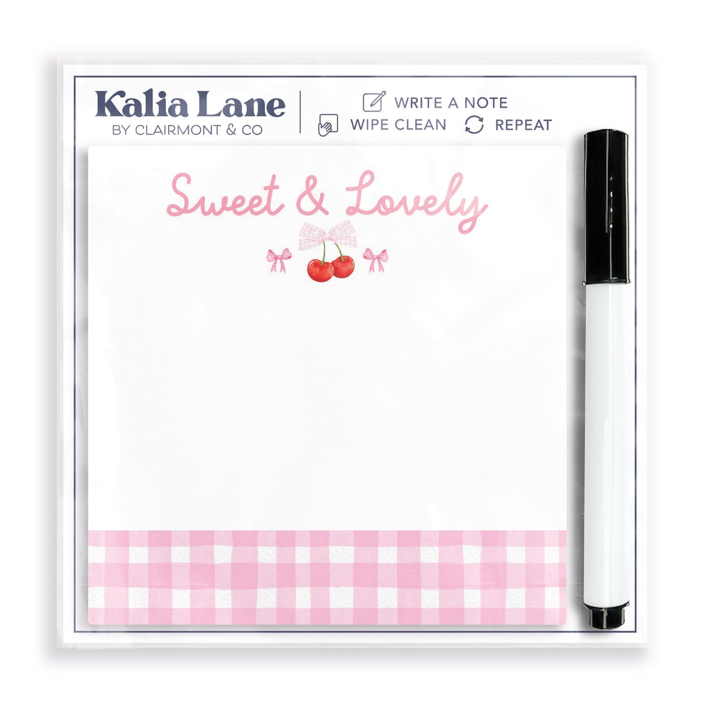 4x4 Clear Reminder Kalia Lane-Sweet & Lovely Notes