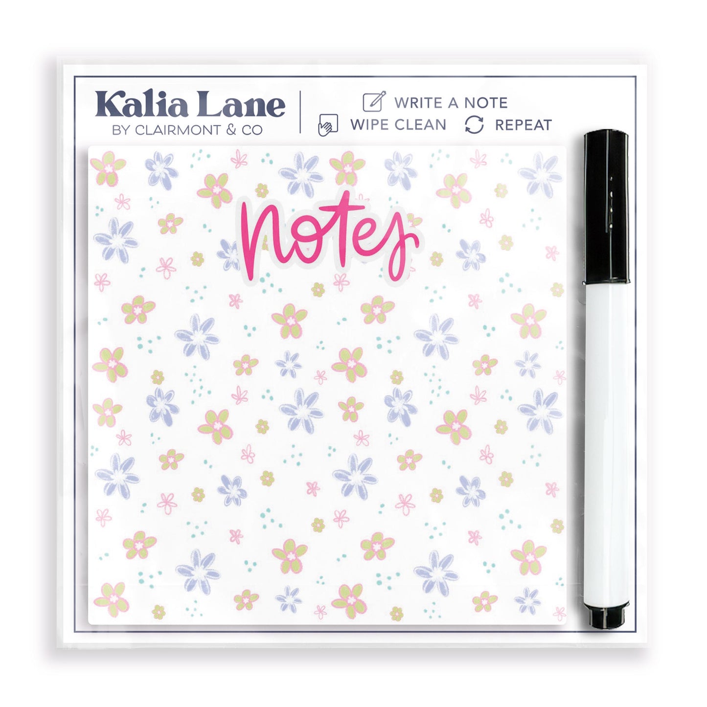 4x4 Clear Reminder Kalia Lane-Inspirational Floral Notes -0