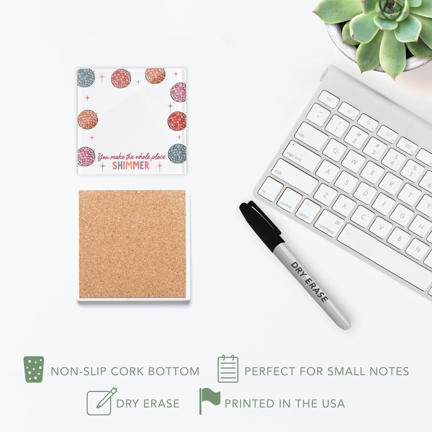 4x4 Clear Reminder Kalia Lane-You Make The Whole Place Shimmer Notes