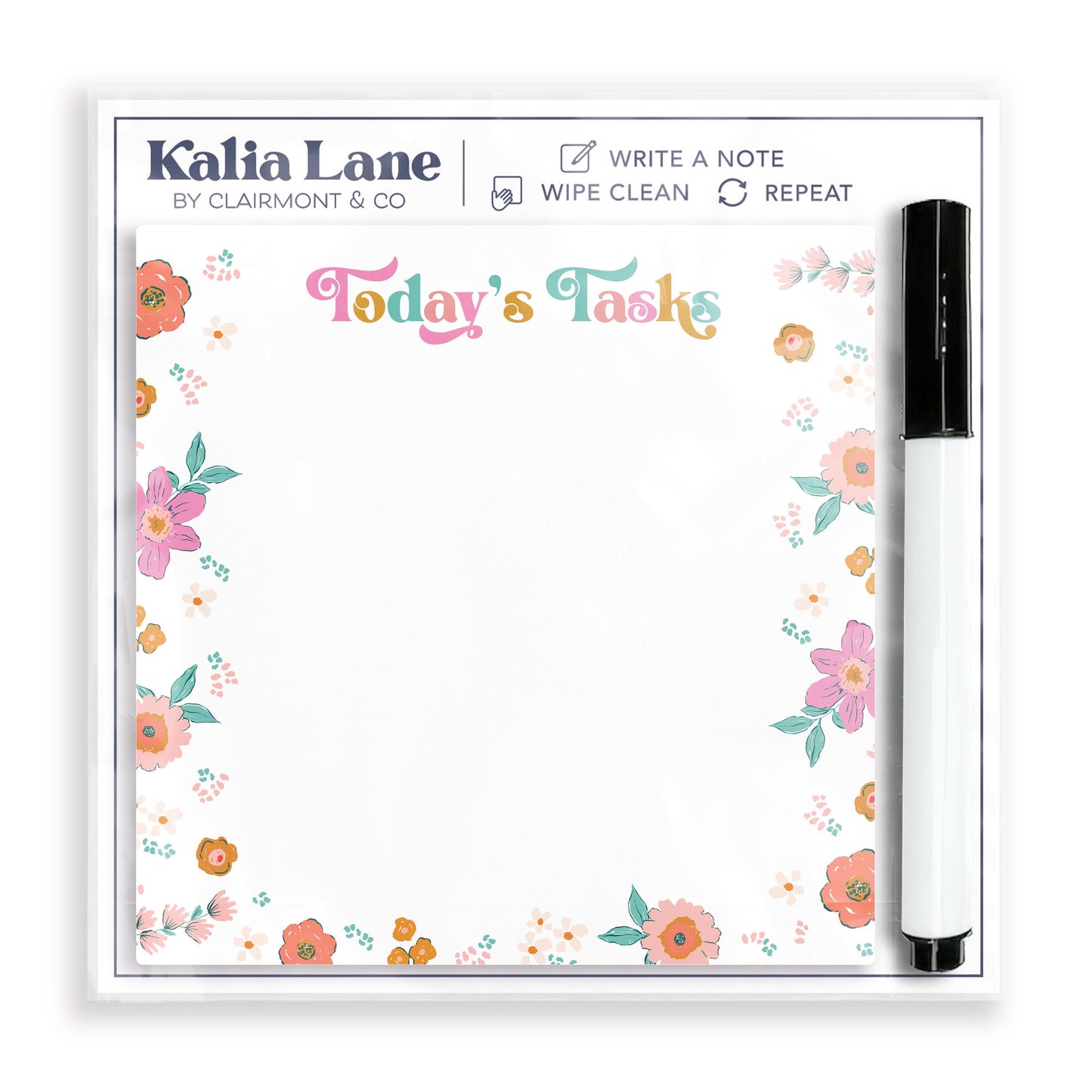 4x4 Clear Reminder Kalia Lane-Kalia Floral Today's Tasks