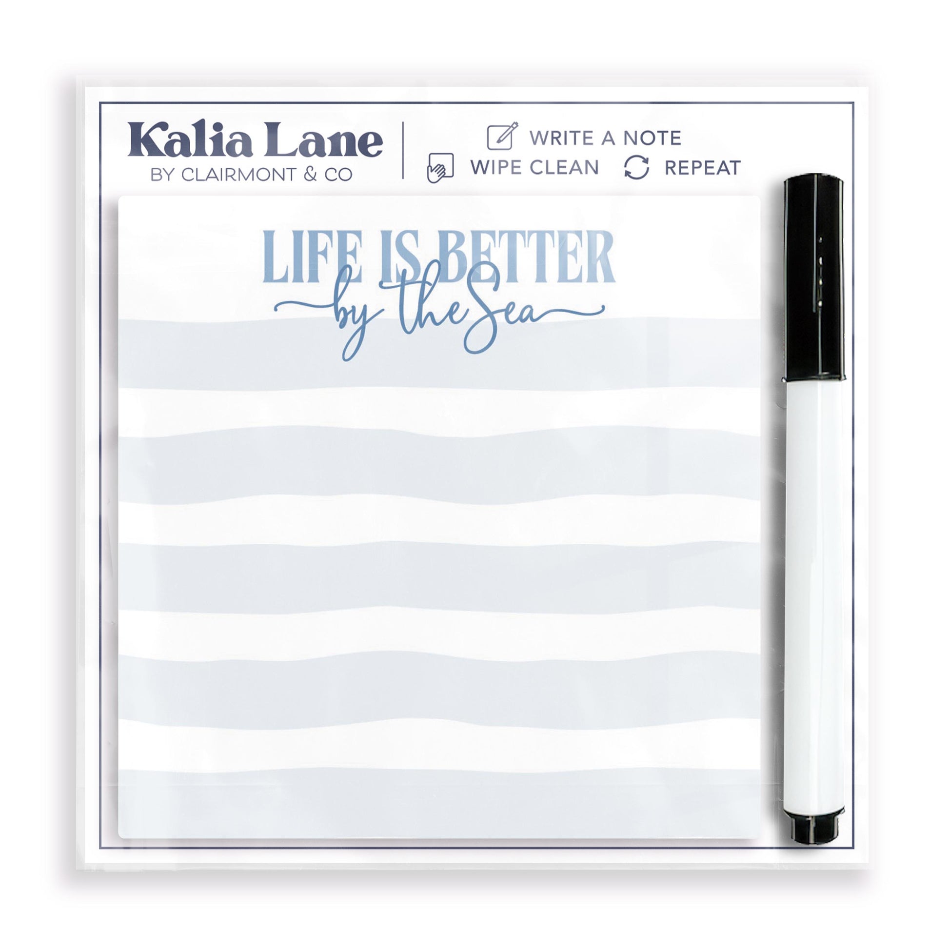 4x4 Clear Reminder Kalia Lane-New England Tides Life is Better by the Sea -0