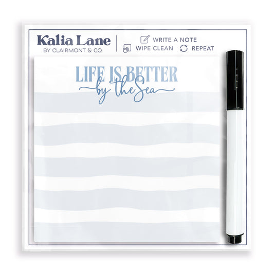 4x4 Clear Reminder Kalia Lane-New England Tides Life is Better by the Sea -0