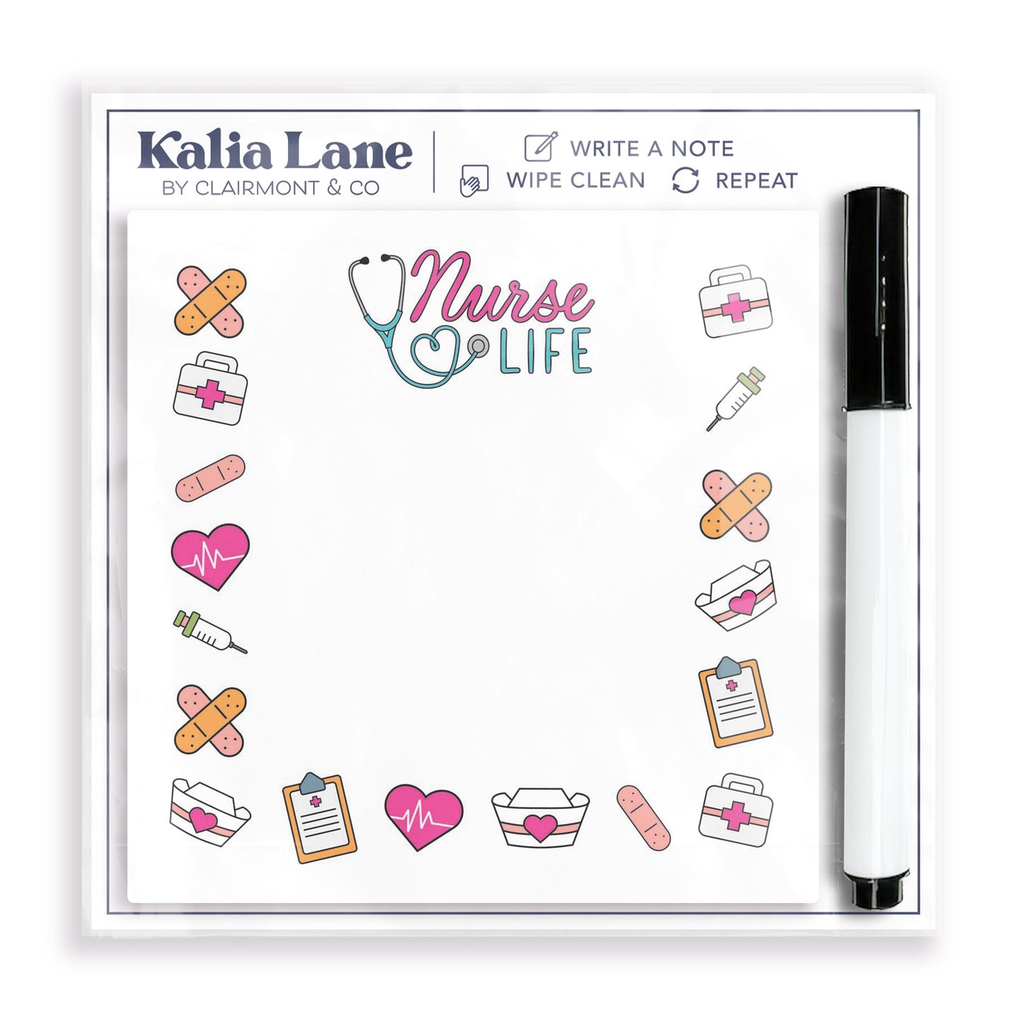 4x4 Clear Reminder Kalia Lane-Nurse Life Notes