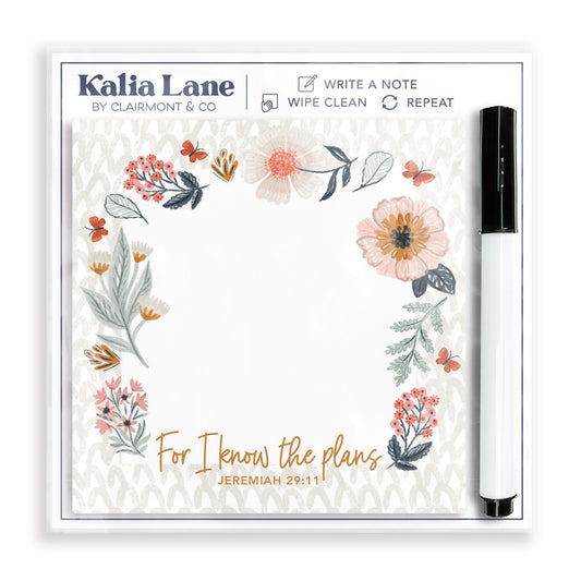 4x4 Clear Reminder Kalia Lane-Pretty Things Floral Faith For I Know The Plans -0