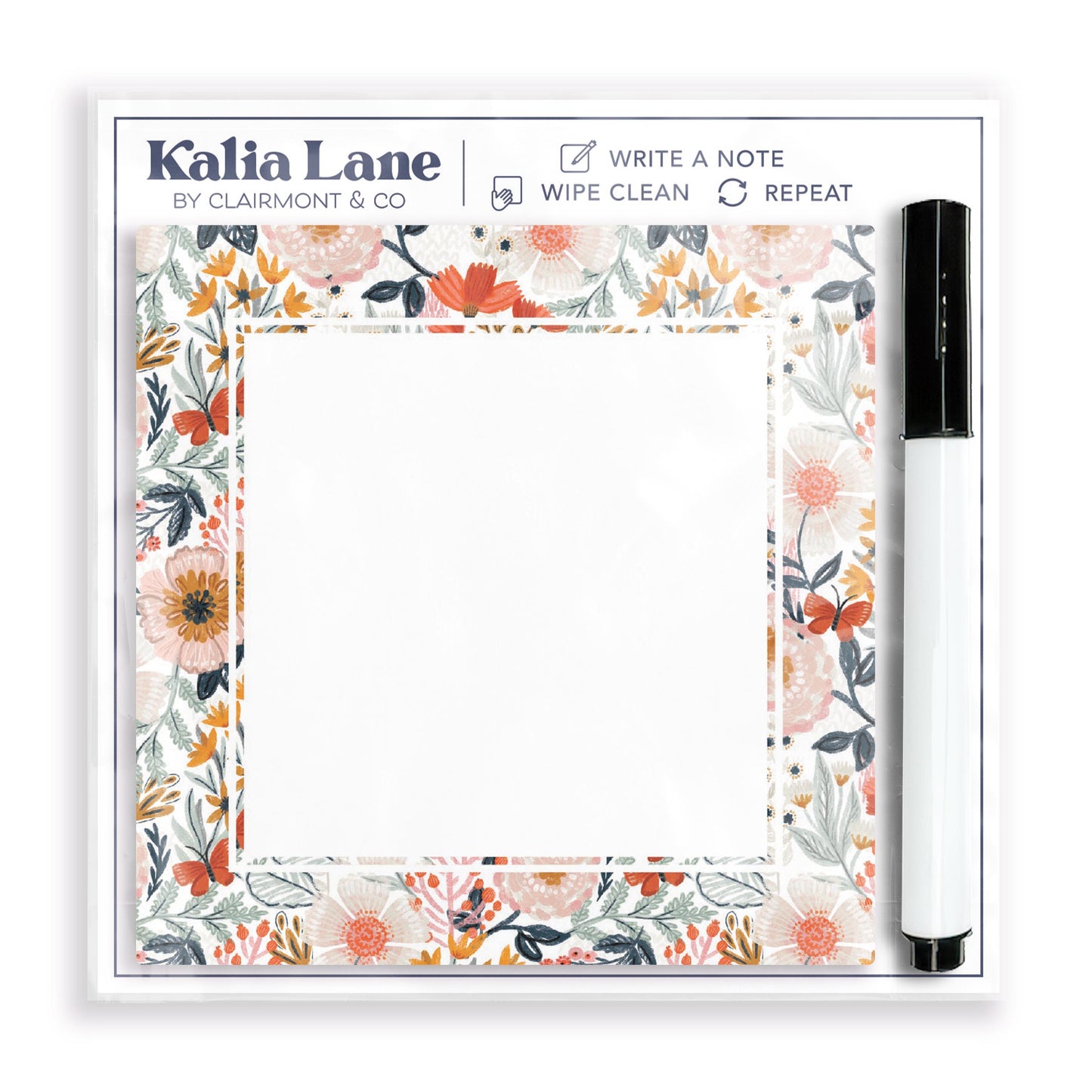 4x4 Clear Reminder Kalia Lane-Pretty Things Floral Pattern Notes