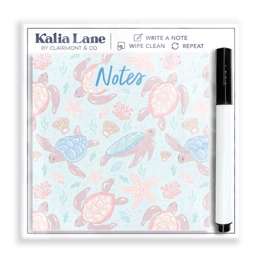 4x4 Clear Reminder Kalia Lane-Coastal Sea Turtles Notes