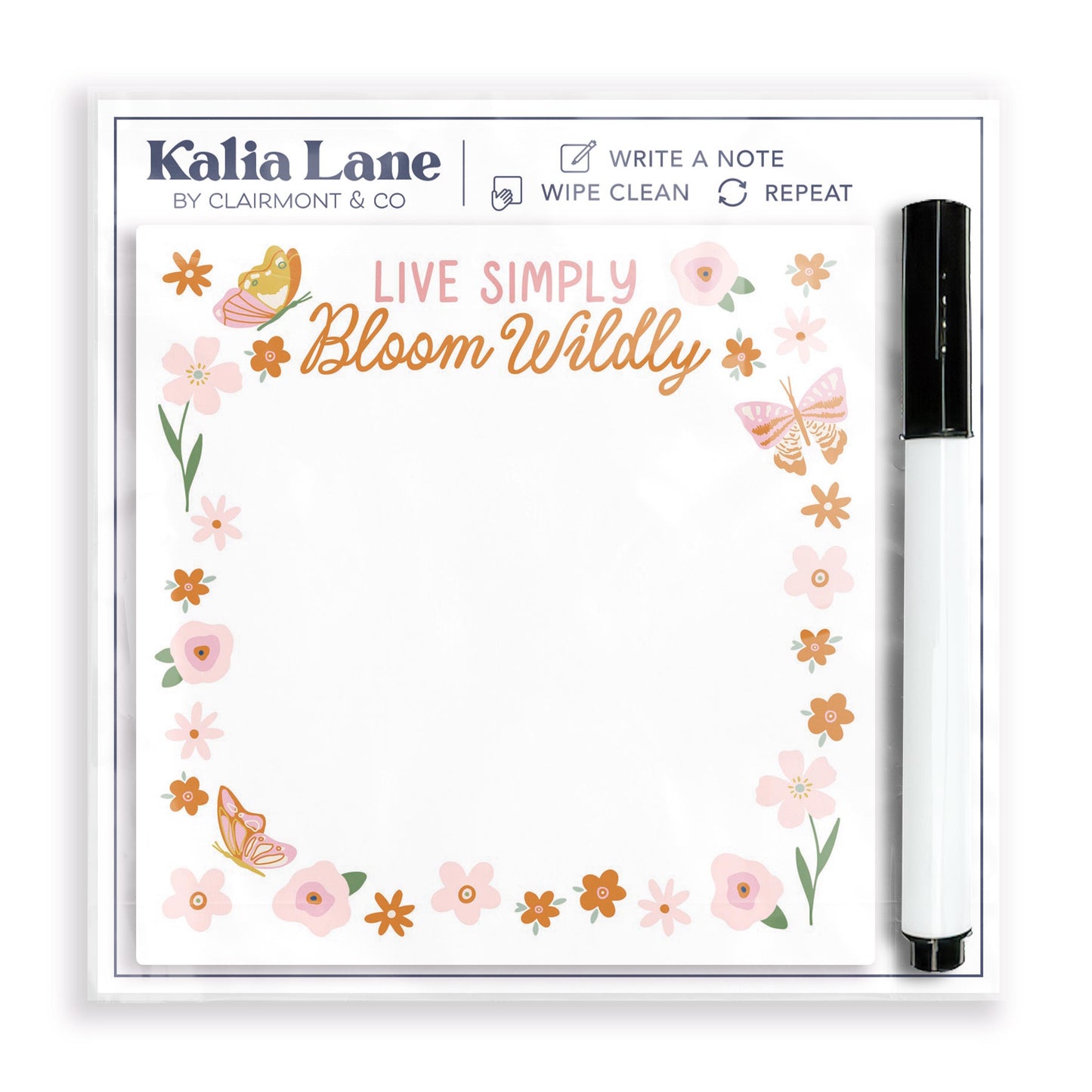 4x4 Clear Reminder Kalia Lane-Spring Live Simply Bloom Wildly