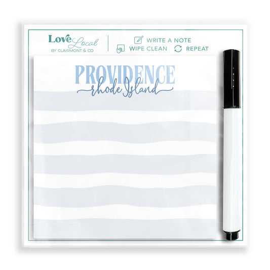 4x4 Clear Reminder Love Local-Love+Local New England Tides Stripes -0