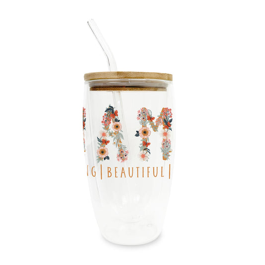 16oz Double Insulated Glass Tumbler-Pretty Things Mama