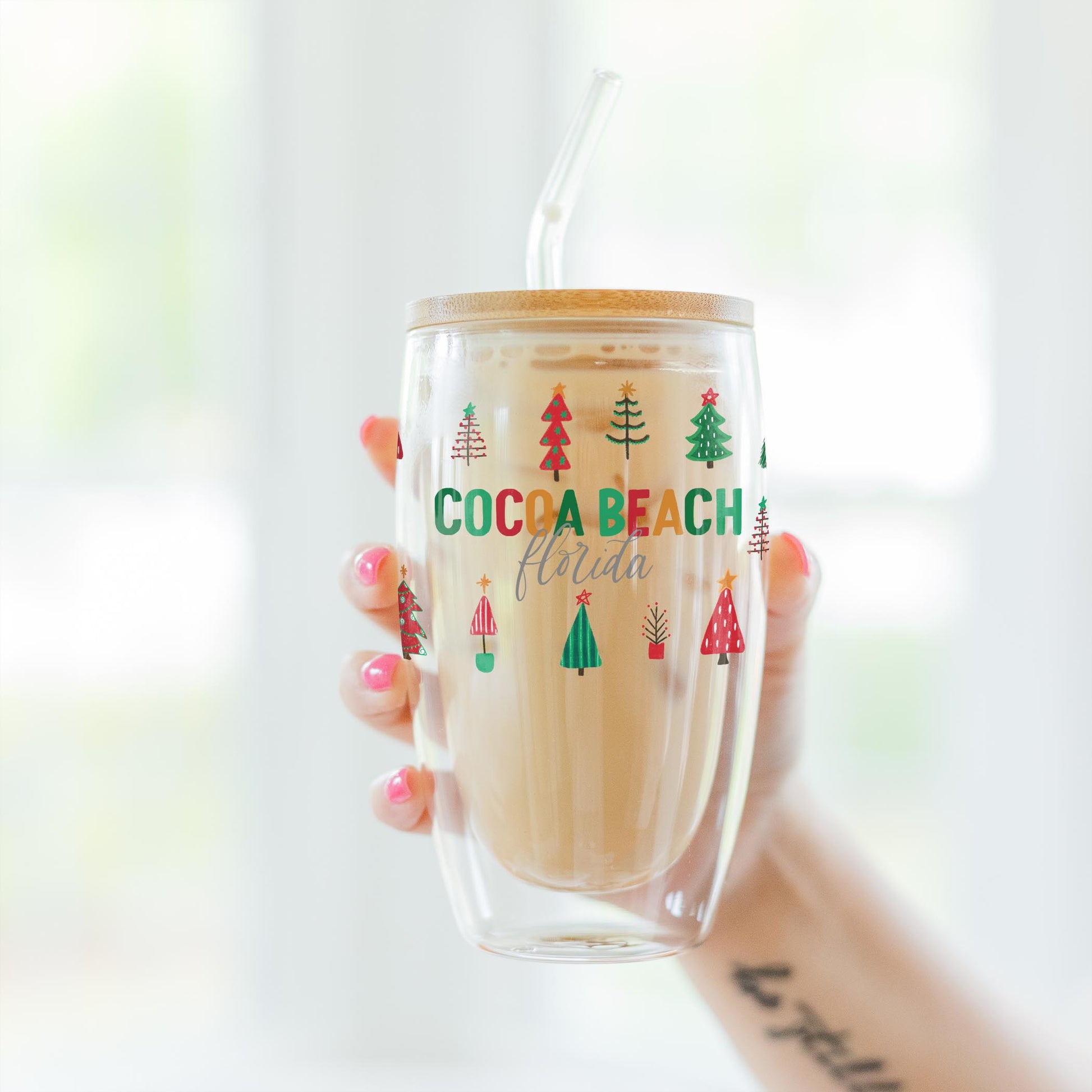 16oz Double Insulated Glass Tumbler-L+L Whimsy Wonderland Traditional -3