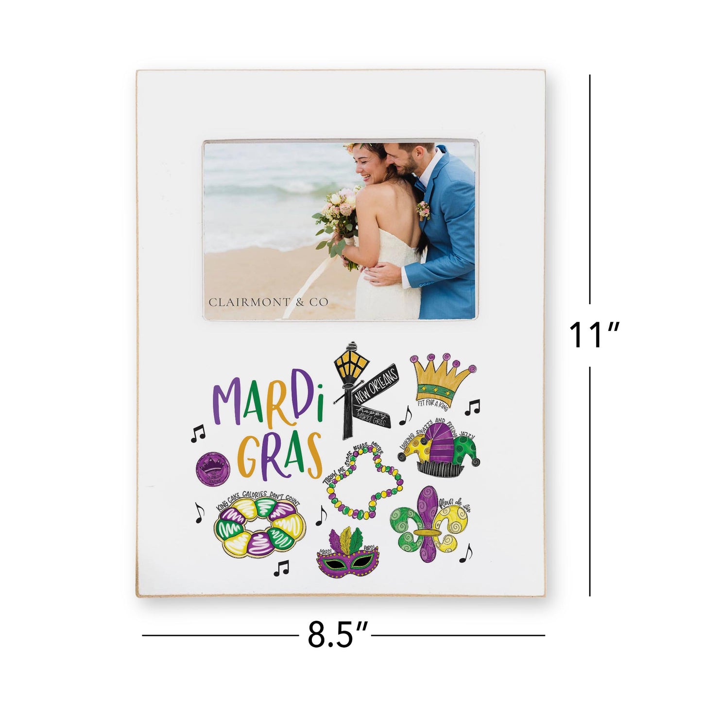 Lily Frame Vertical-Mardi Gras Icons