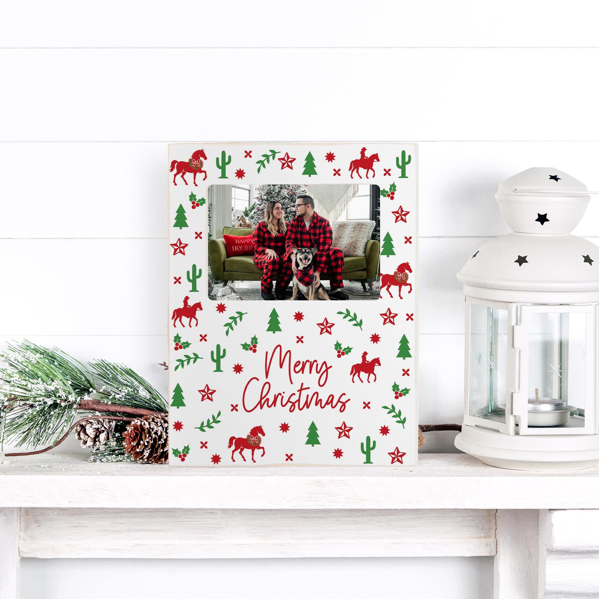 Lily Frame Vertical-Western Christmas -3
