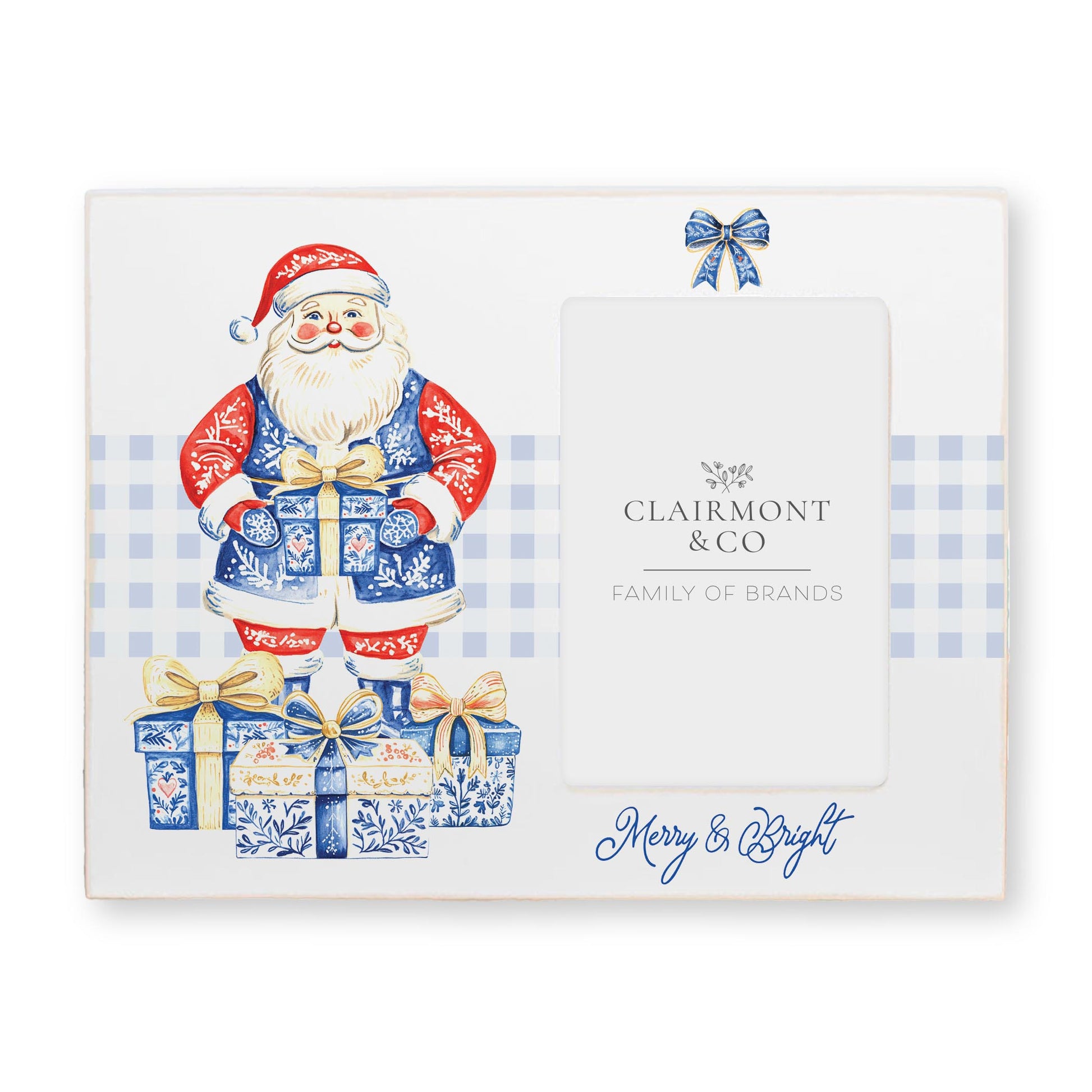 Lily Frame Horizontal-Blue Noel - A Grand Millennial Christmas -0