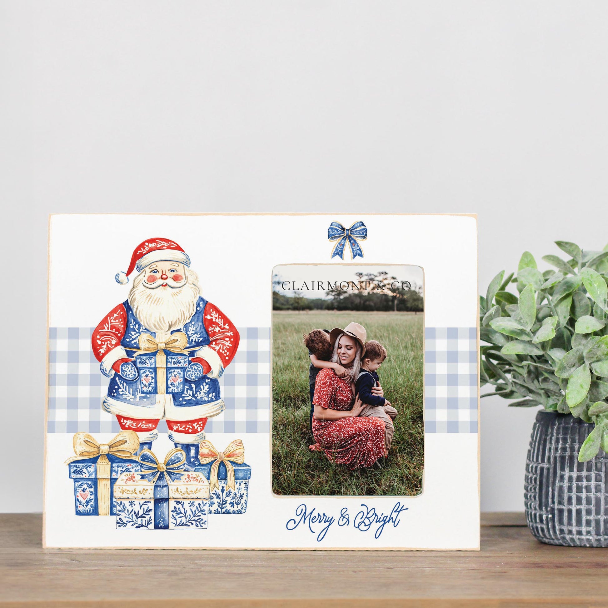 Lily Frame Horizontal-Blue Noel - A Grand Millennial Christmas -2