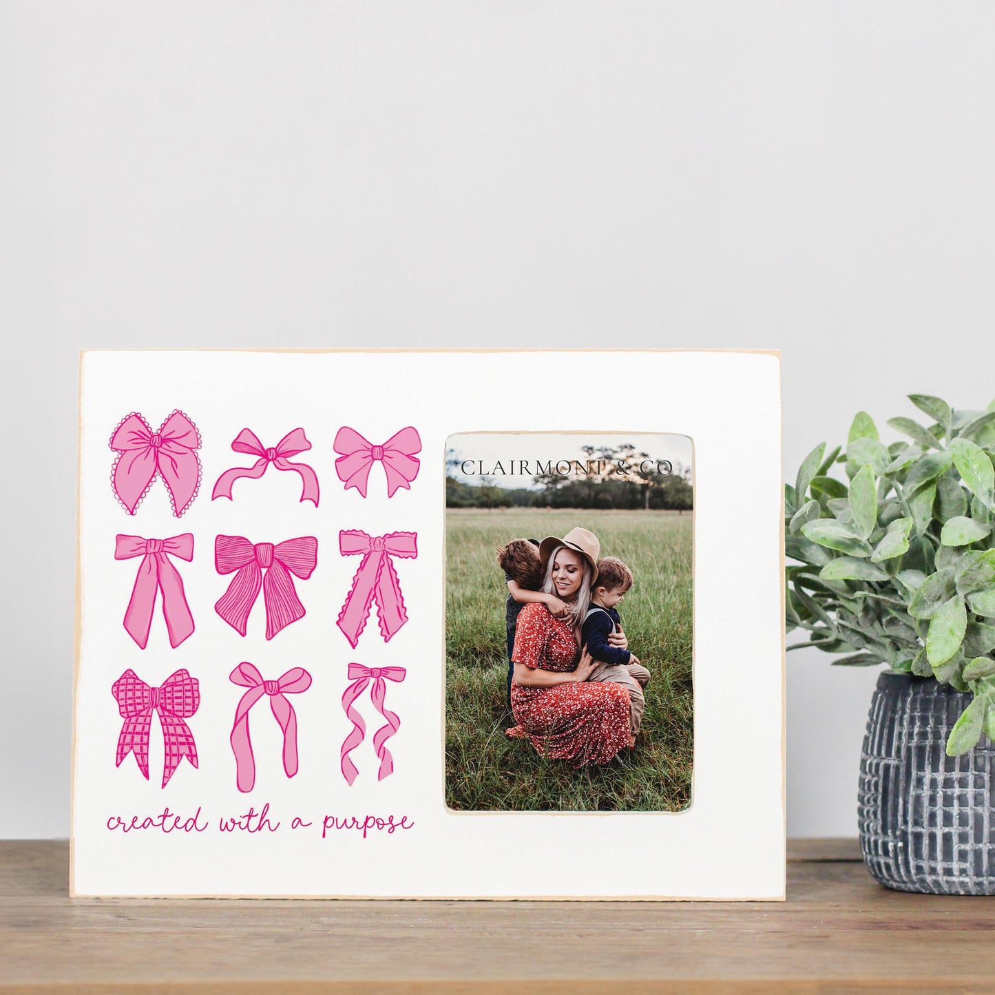 Lily Frame-Pink Bows Created With A Purpose