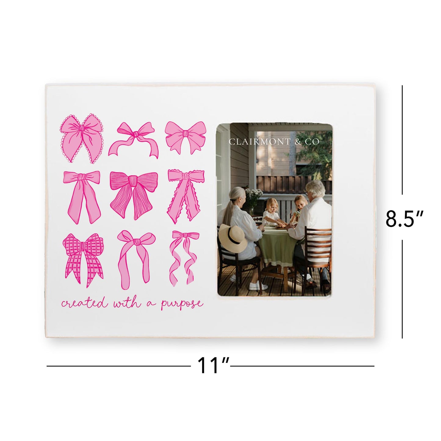 Lily Frame-Pink Bows Created With A Purpose