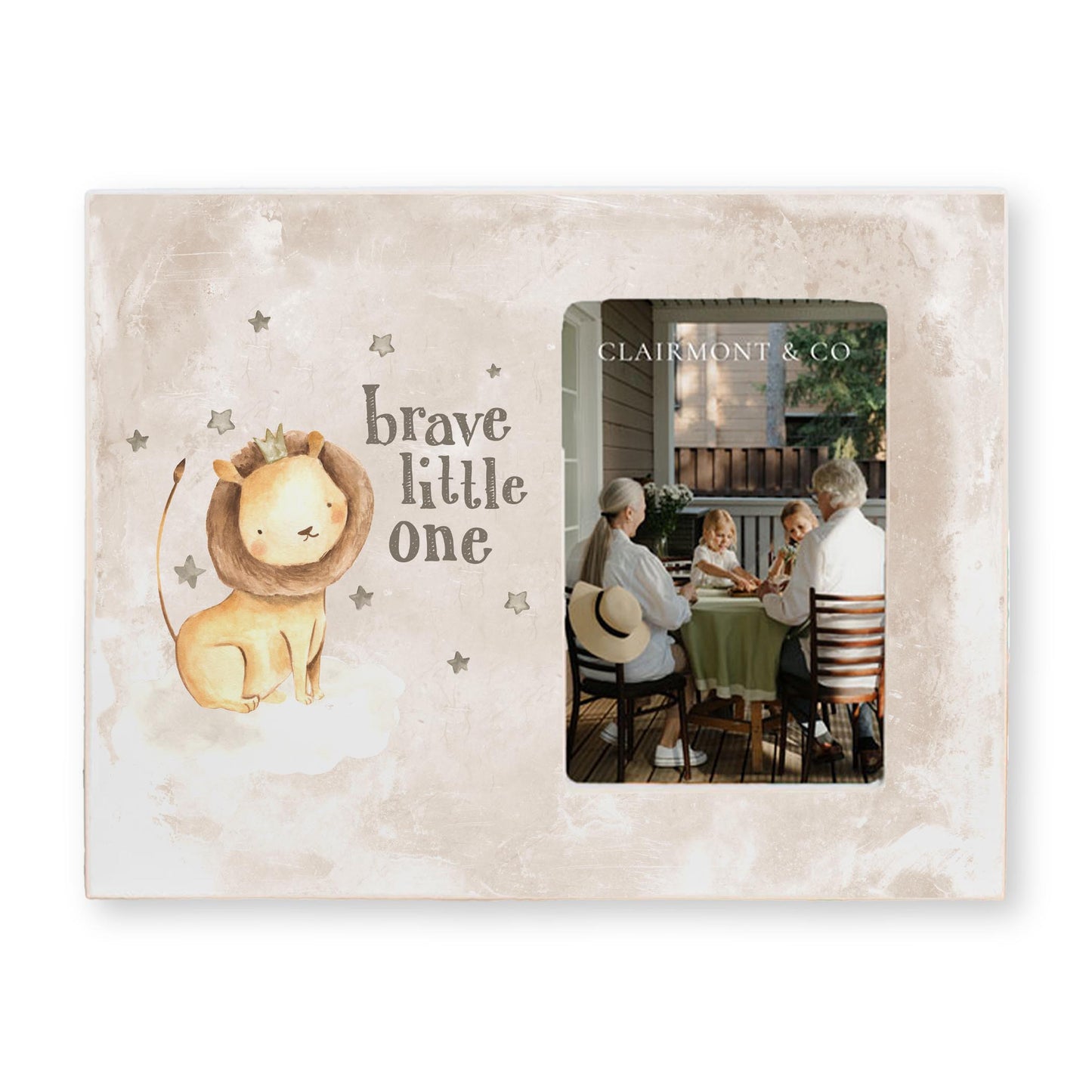 Lily Frame Horizontal-Brave Little One Lion Painted Background