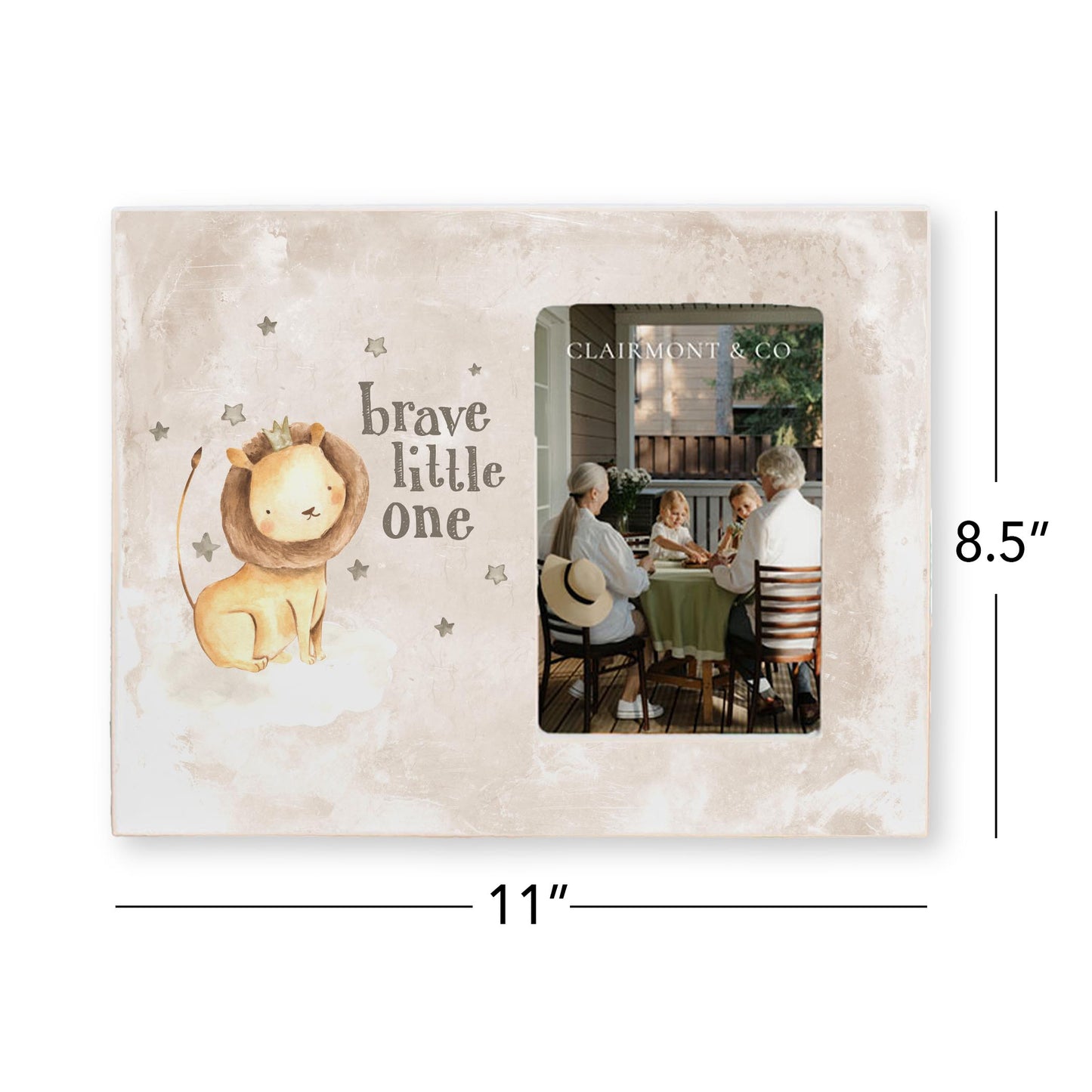 Lily Frame Horizontal-Brave Little One Lion Painted Background