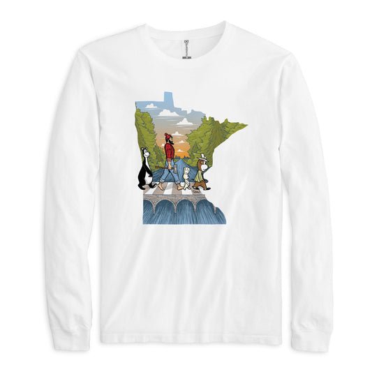 Long Sleeve T-Shirt White-Minnesota Abbey Road