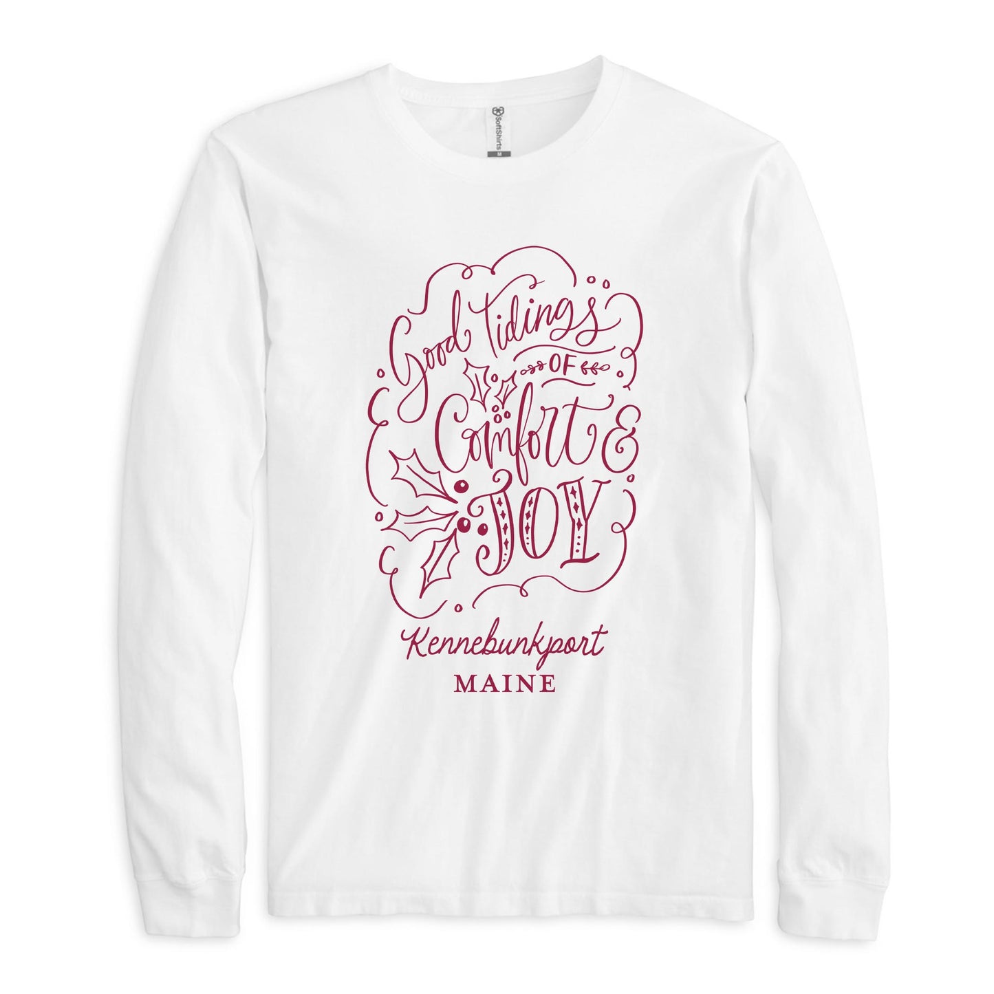 Long Sleeve T-Shirt White-Love + Local Winterberry -0