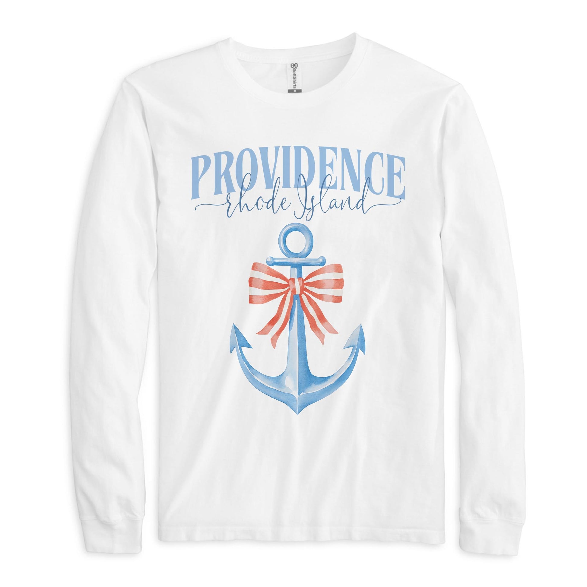 Long Sleeve T-Shirt White-Love+Local New England Tides -0