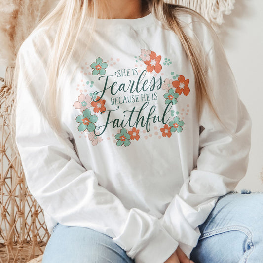 Long Sleeve T-Shirt - She is Fearless