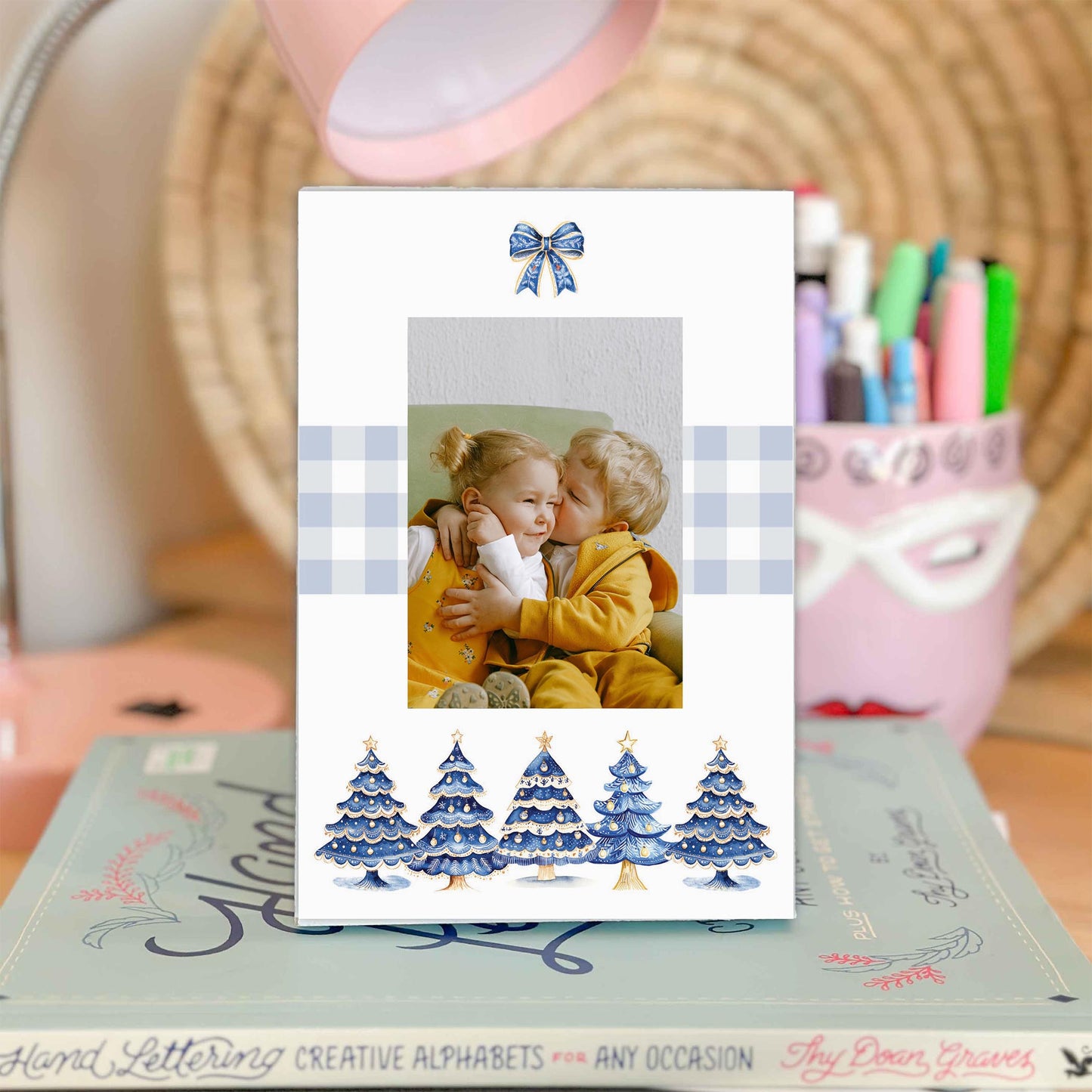 Mini Frame-Blue Noel - A Grand Millennial Christmas -1