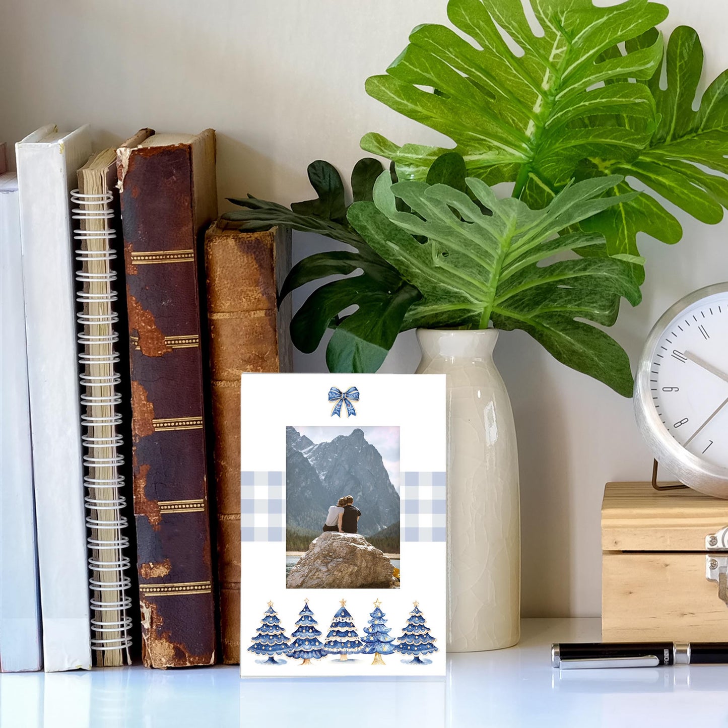 Mini Frame-Blue Noel - A Grand Millennial Christmas -3