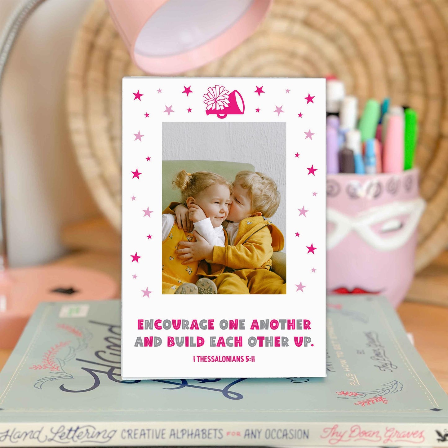 Mini Frame-Encourage One Another Pink & Grey